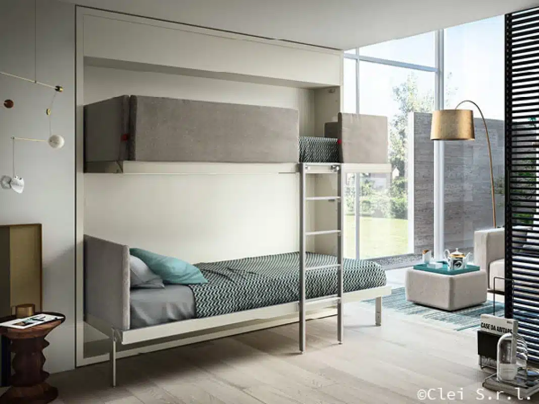 Lits escamotables superposés